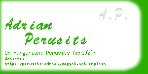 adrian perusits business card